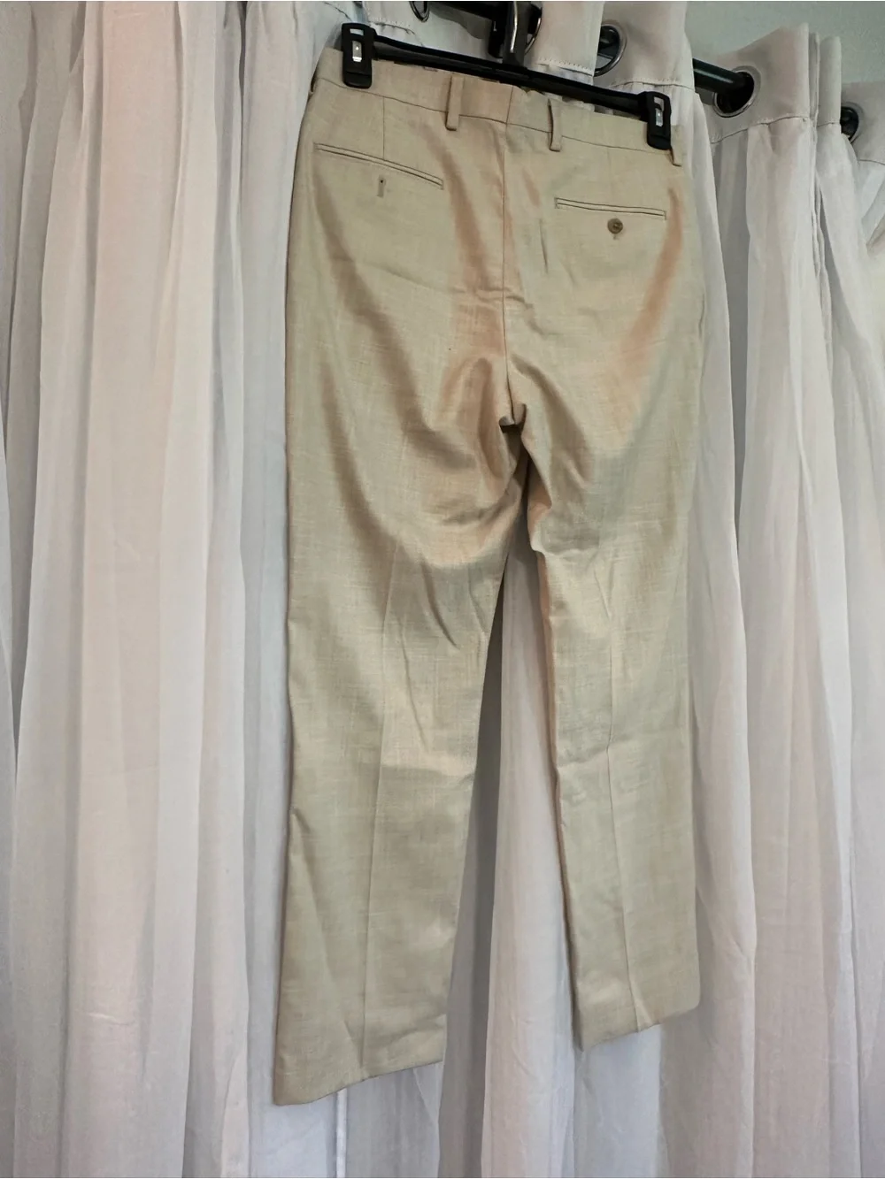 Express Men's Tailored Beige Dress Pants - Classic Slim Fit NWOT